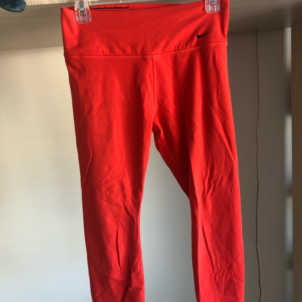 Red/Coral/Orange Nike leggings